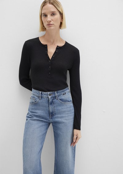 YARIM DÜĞMELİ KAZAK Antrasit Melanj