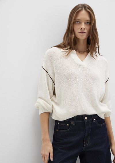 POLO YAKA KAZAK Chocolate Brown Stripe