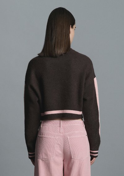 YUVARLAK YAKA KAZAK Seal Brown