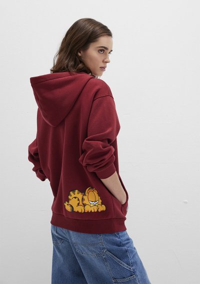 GARFIELD BASKILI SWEATSHIRT Koyu Bordo