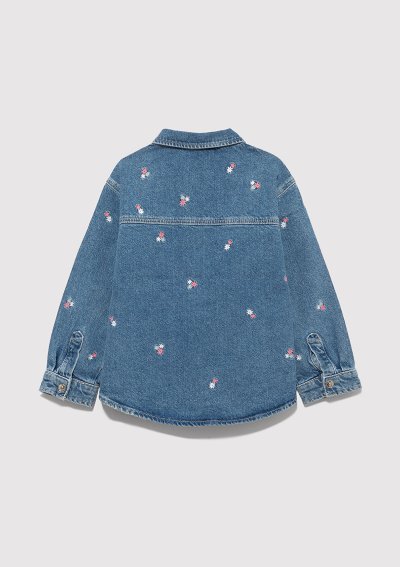 LULLU Mid Flower  Embroidery Denim