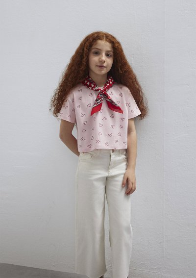 KALP BASKILI TİŞÖRT Tatlı Pembe