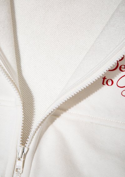 KALP BASKILI FULL ZIP SWEATSHIRT Kırık B